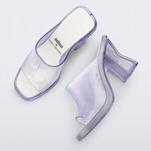 🔥 Melissa + Marc Jacobs Transparent Mules – LIMITED EDITION – Like New 🔥